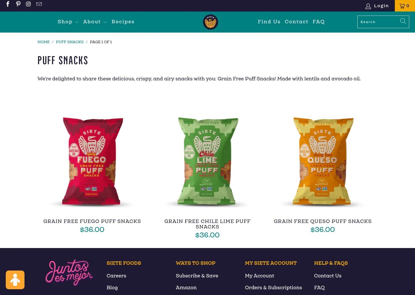 Siete Foods Puff Snacks