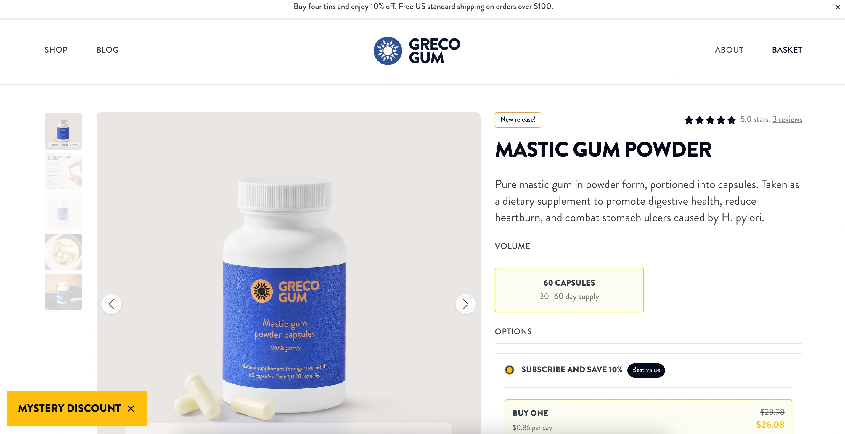 Screenshot of Greco Gum - Mastic Gum Capsules