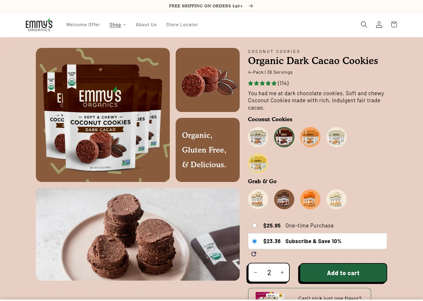 Organic Dark Cacao Cookies