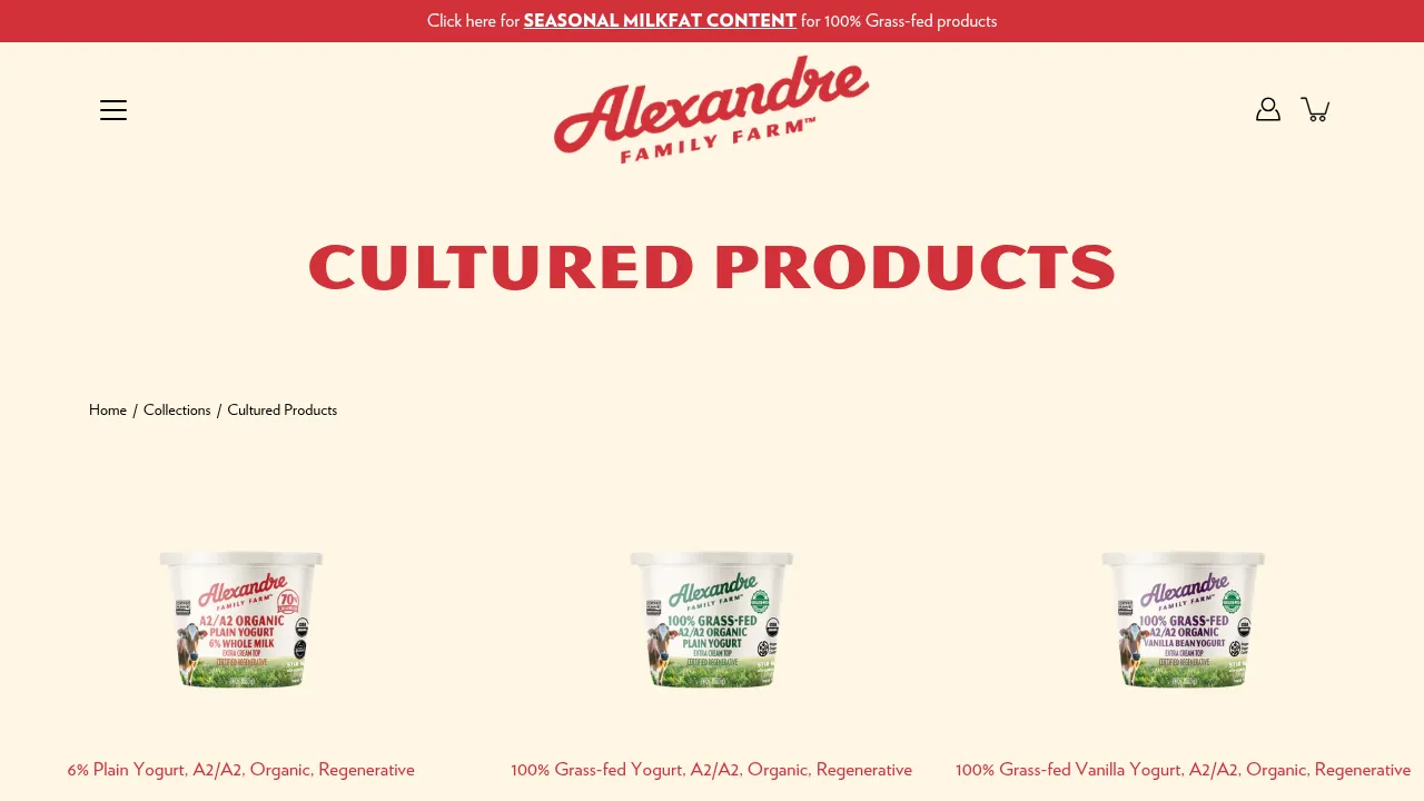 Alexandre Family Farm Cultured Products