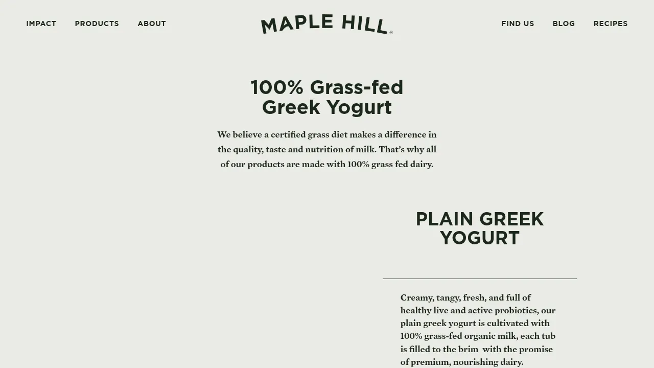 Maple Hill Grass-fed Greek Yogurt