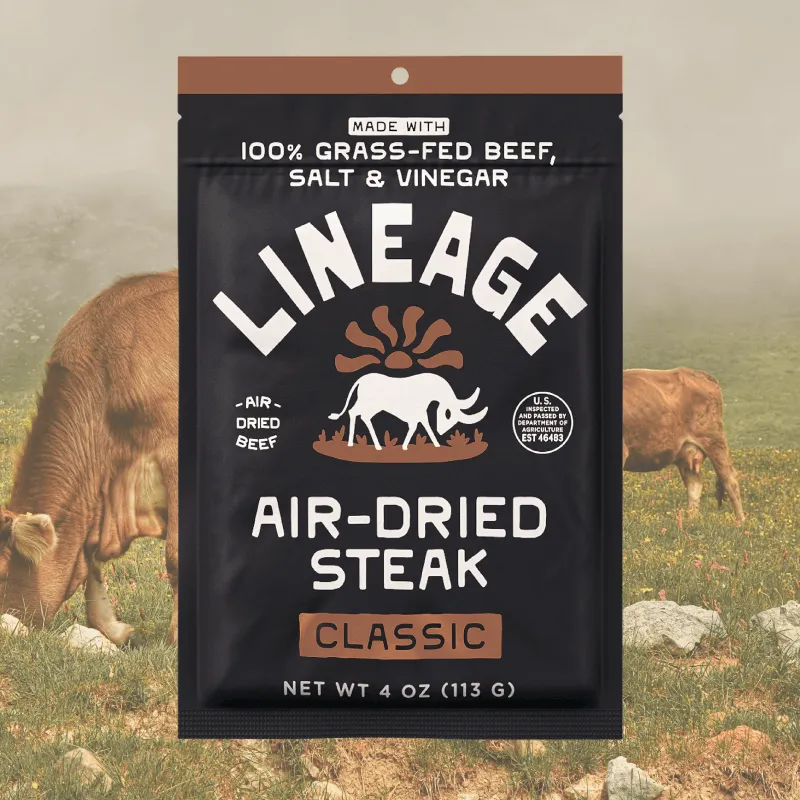 100% Grass-Fed Air-Dried Steak logo