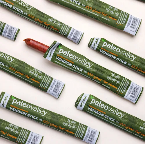 Paleovalley 100% Grass Fed Venison Sticks logo
