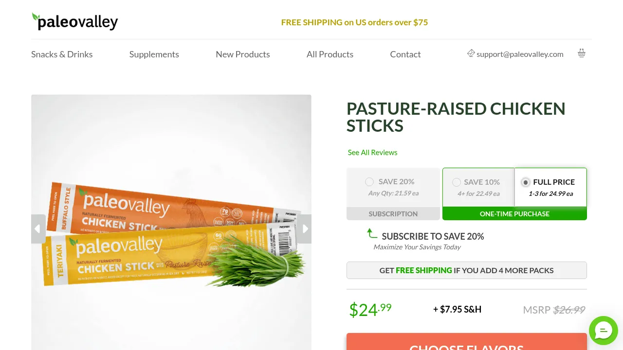 Pasture-Raised Chicken Sticks