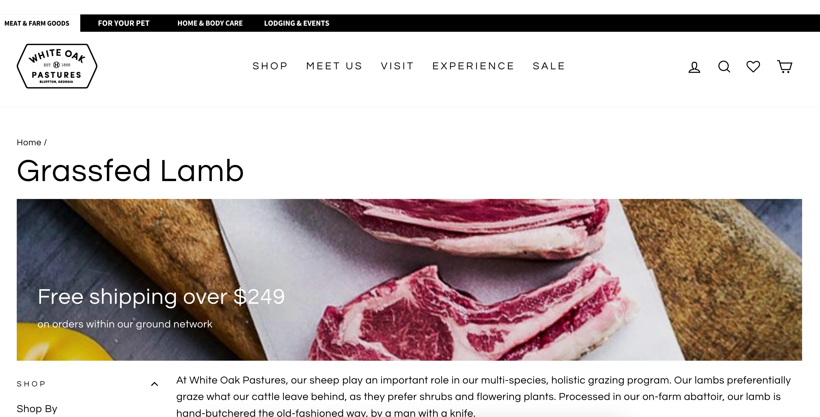 White Oak Pastures Grassfed Lamb