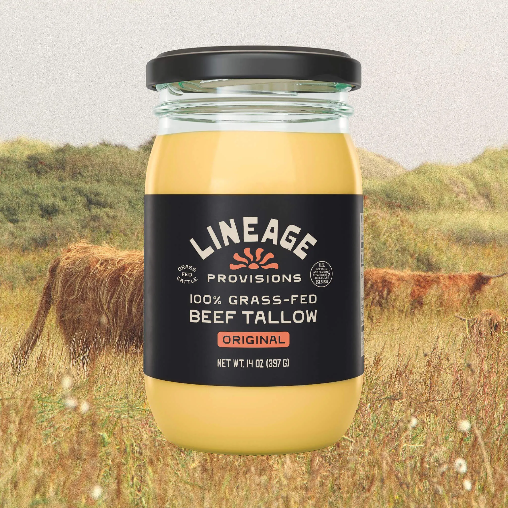 100% Grass-Fed Beef Tallow - Lineage Provisions logo