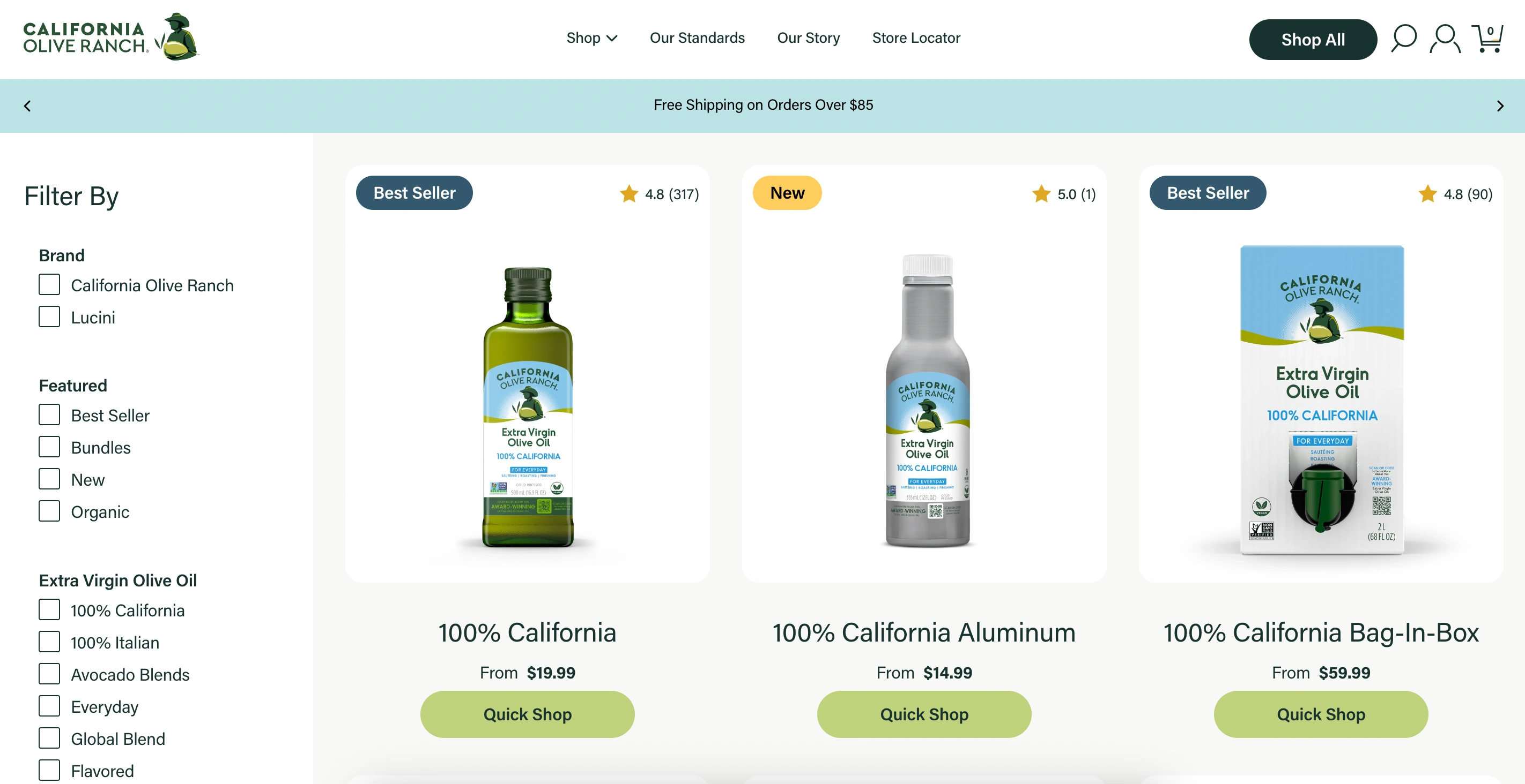 California Olive Ranch Olive Oils