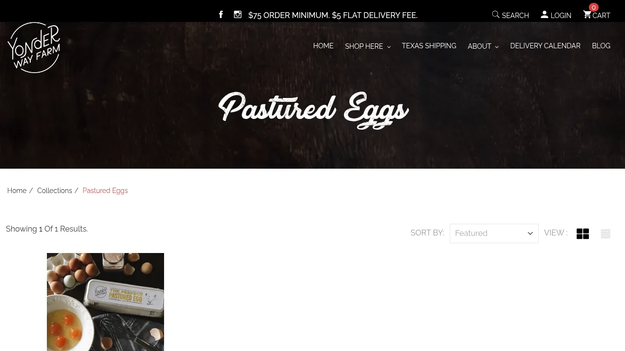 Yonder Way Farm Pastured Eggs