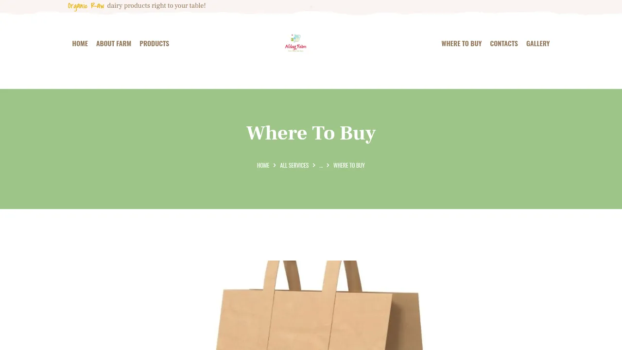 Screenshot of Alday Farms Agricultural Products