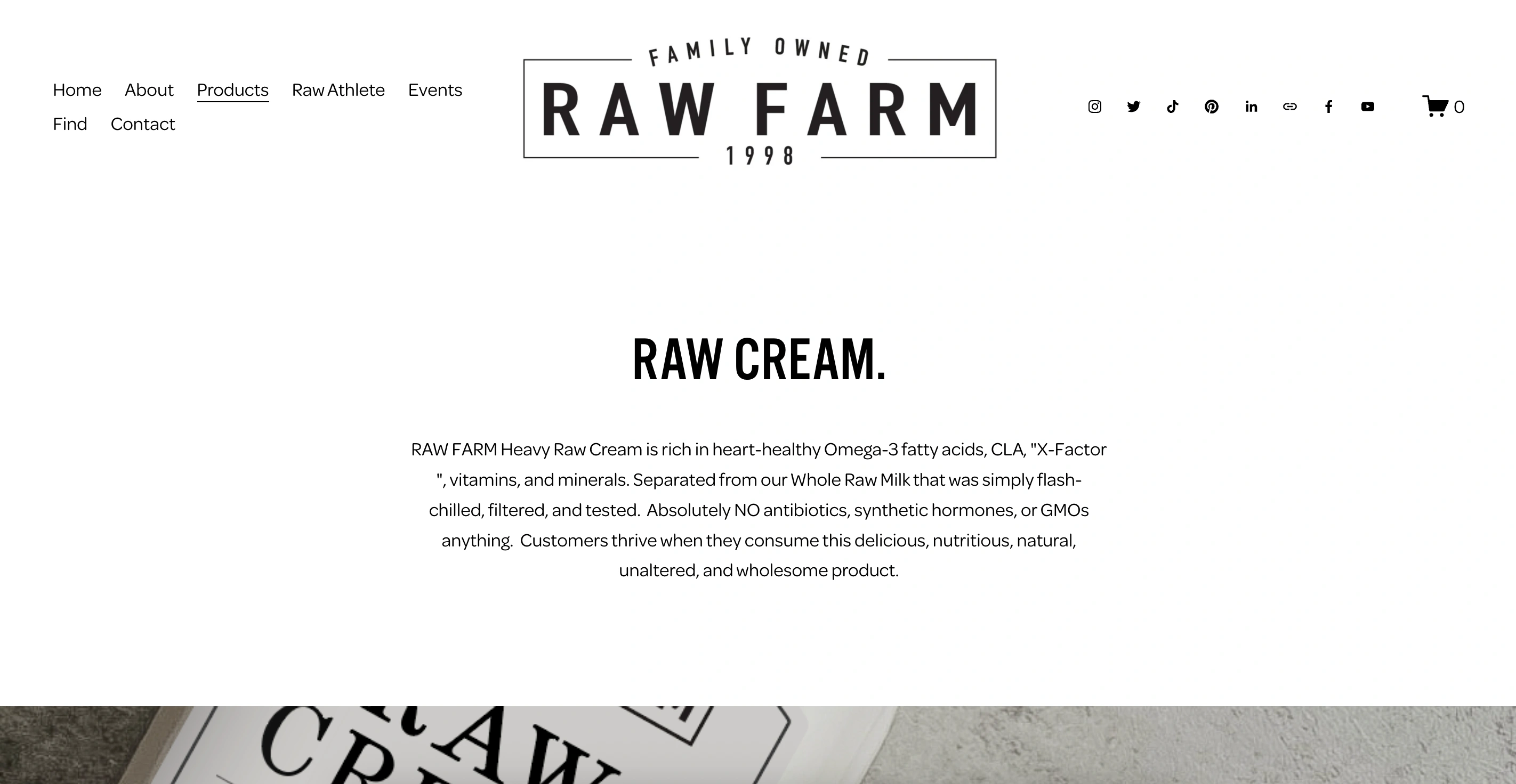 RAW FARM Heavy Raw Cream