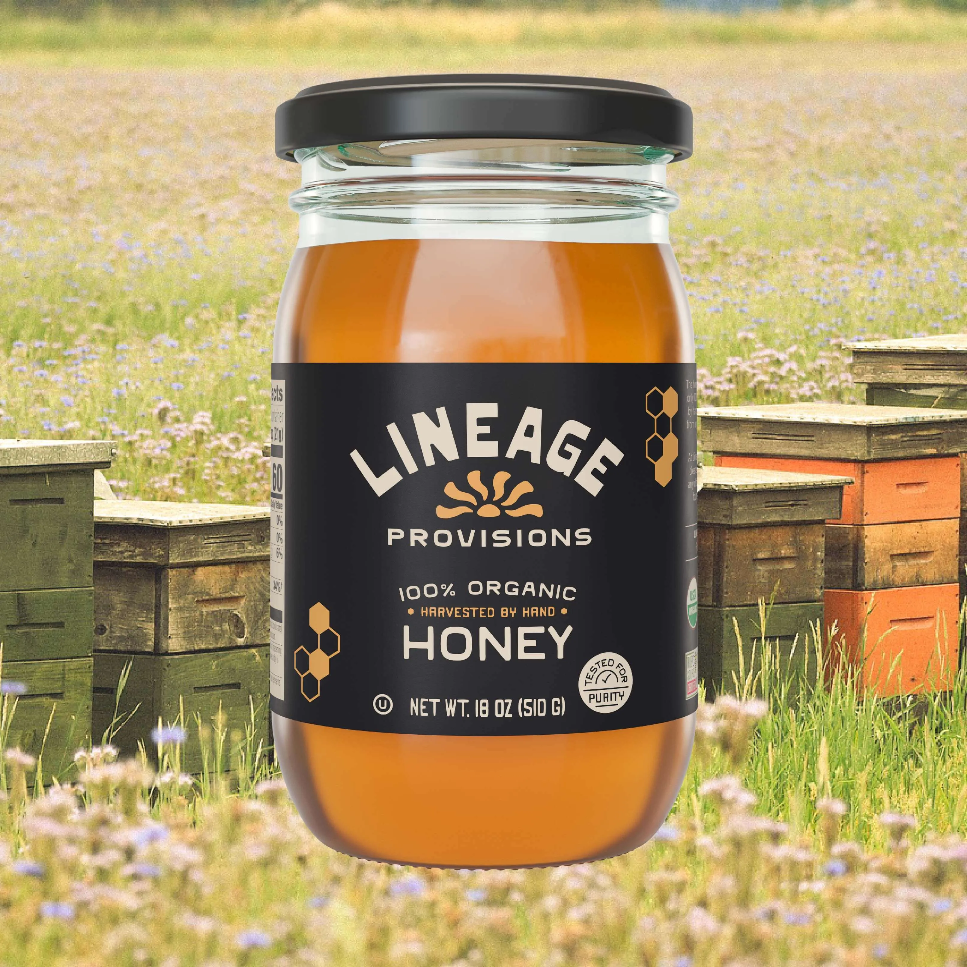 100% Organic Raw Honey logo