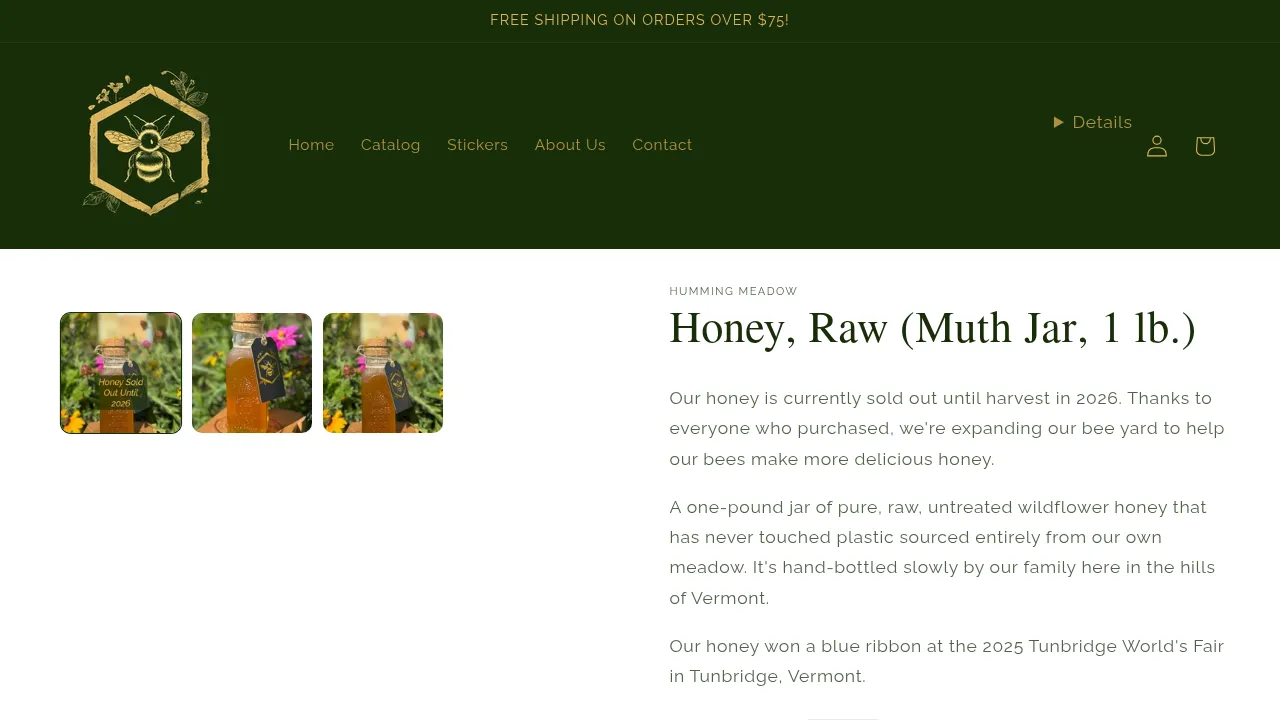 Honey, Raw (Muth Jar, 1 lb.) logo