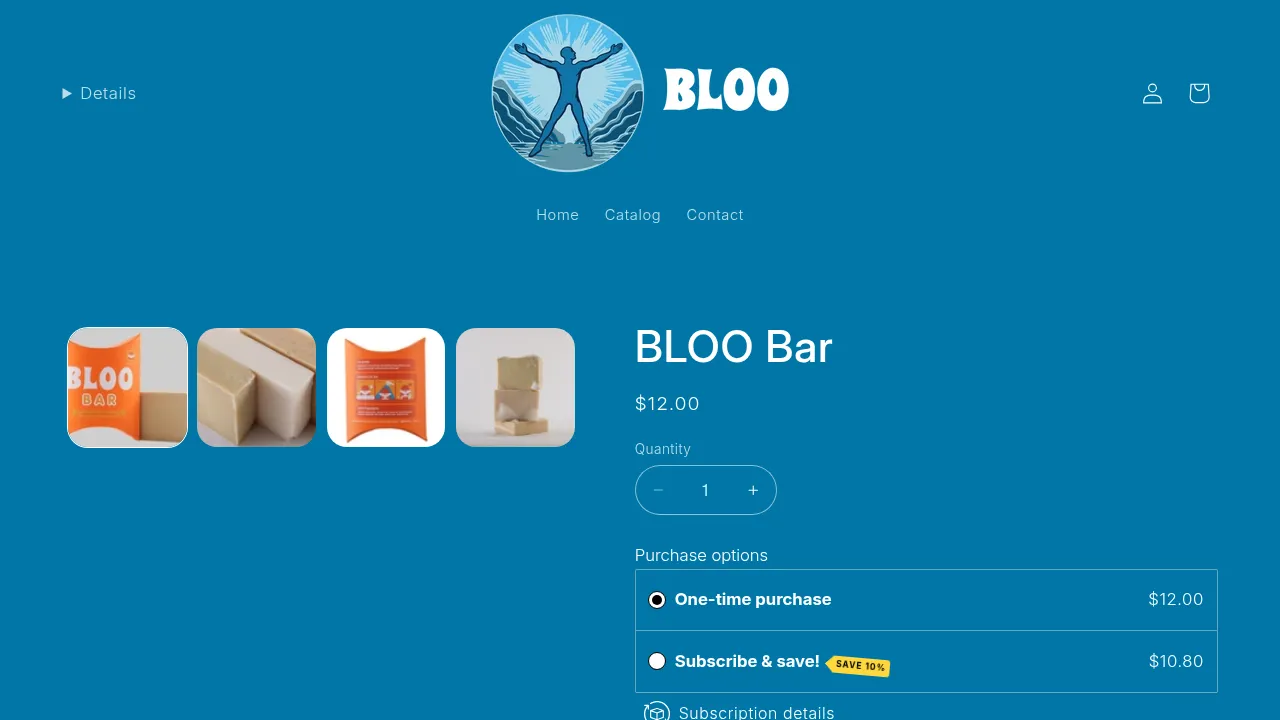Screenshot of BLOO Bar