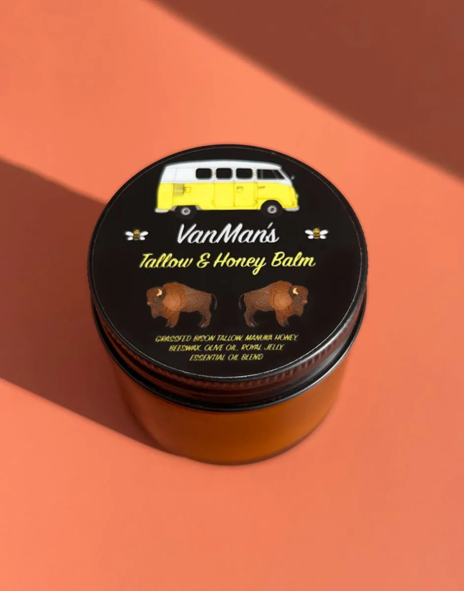 VanMan's Bison Tallow & Honey Balm - 2 oz logo