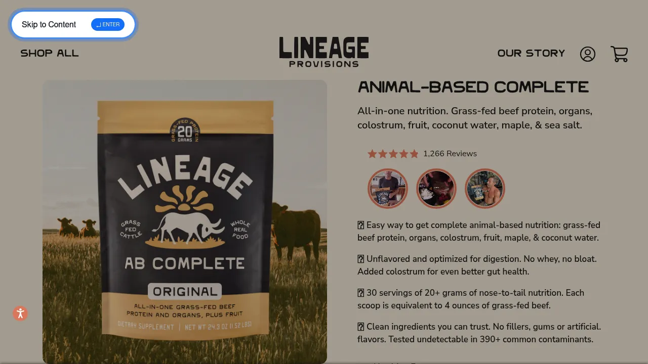 Animal-Based Complete Grass Fed Beef Protein