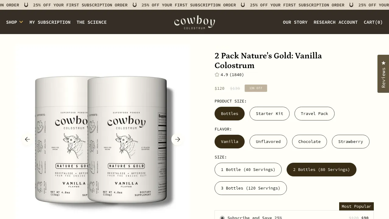 Nature's Gold: Vanilla Colostrum